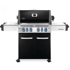 Napoleon BBQ Gaz Prestige 500 Noir 4B + Sizzle +Bruleur Arriere