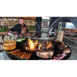 Brasero OFYR XL Plancha Acier Corten Pied 50cm -BBQ Soldes brasero ofyr xl plancha acier cortene pied 50cm 3