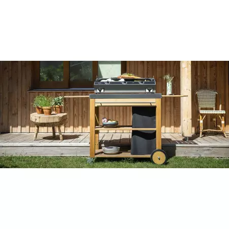 Chariot MOBILOT Robinier Et Inox - ENO 4 Chariot MOBILOT Robinier Et Inox - ENO - Image 2