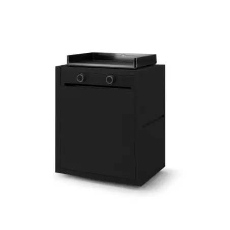 Chariot Plancha Modern 60 Acier Noir Fermé - FORGE ADOUR 4 Chariot Plancha Modern 60 Acier Noir Fermé - FORGE ADOUR - Image 2