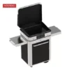 Pack Combo Plancha Electrique 65 Noir & Inox Avec Capot Noir - ENO -BBQ Soldes combo plancha electrique enosign 65 acier noir inox