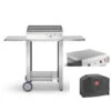 Planet Pack Plancha Elec Chef 55 Lisse + Chariot Ouvert + Housse + Capot -BBQ Soldes ensemble plancha elec chef 55 pl lisse charhouscapot