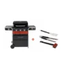 Pack + Barbecue Hybride Gaz & Charbon Gas2Coal 330 2.0 3 Brûleurs + Set D'ustensiles -BBQ Soldes pack barbecue hybride gaz charbon gas2coal 330 20 3 bruleurs set d ustensiles