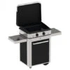 Combo Plancha Enosign Gaz 65 Acier Noir & Inox Avec Capot Noir - ENO -BBQ Soldes pack combo plancha enosign gaz 65 inox acier noir