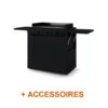 Pack + Plancha Modern 75 Gaz Acier Noir Sur Chariot -BBQ Soldes pack plancha modern gaz 75 acier emaille