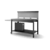 Table Roulante Credence Acier Noir Et Gris Mat Trca Ng -BBQ Soldes table roulante credence acier noir et gris mat pour plancha